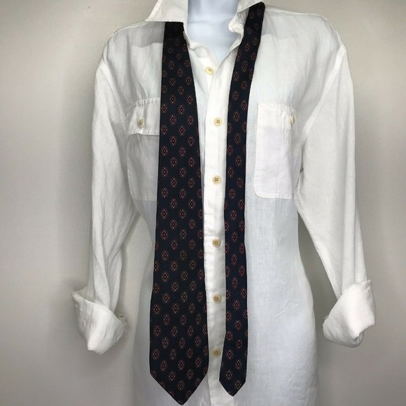 Christian Dior Blue 3.5" x 58" Diamond Print - Picture 2 of 8